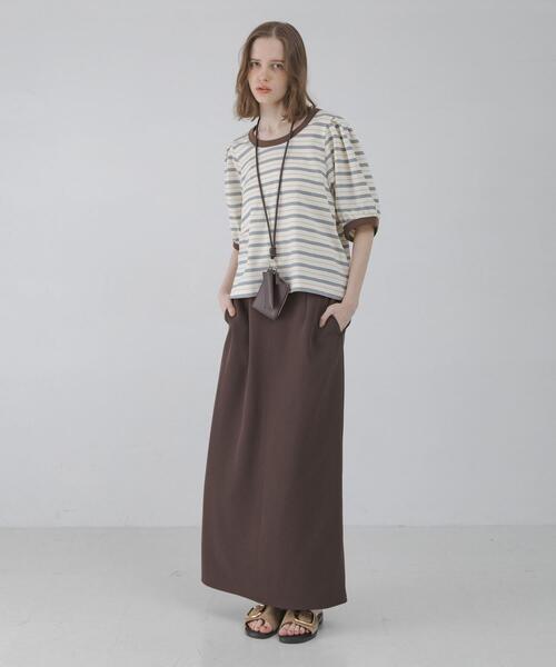 URBAN RESEARCH Sonny Label（アーバンリサーチサニーレーベル）の「マルチボーダーパフスリプルオーバー（Tシャツ/カットソー・レディース・オフホワイト/グレー/ネイビー・FREE）」の7枚目の写真