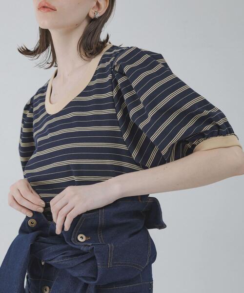 URBAN RESEARCH Sonny Label（アーバンリサーチサニーレーベル）の「マルチボーダーパフスリプルオーバー（Tシャツ/カットソー・レディース・オフホワイト/グレー/ネイビー・FREE）」の22枚目の写真