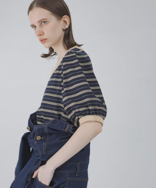 URBAN RESEARCH Sonny Label（アーバンリサーチサニーレーベル）の「マルチボーダーパフスリプルオーバー（Tシャツ/カットソー・レディース・オフホワイト/グレー/ネイビー・FREE）」の20枚目の写真