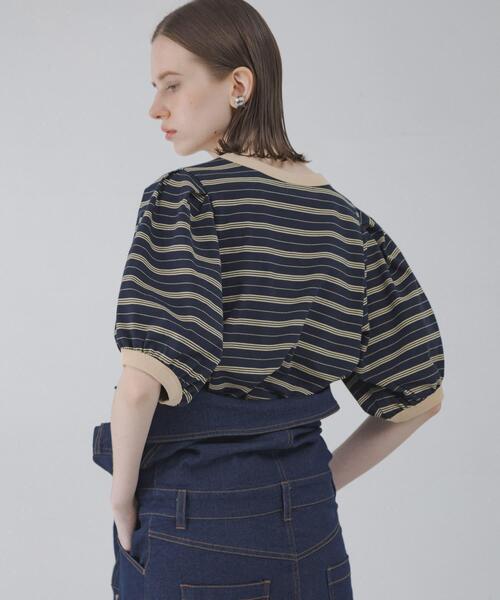 URBAN RESEARCH Sonny Label（アーバンリサーチサニーレーベル）の「マルチボーダーパフスリプルオーバー（Tシャツ/カットソー・レディース・オフホワイト/グレー/ネイビー・FREE）」の19枚目の写真