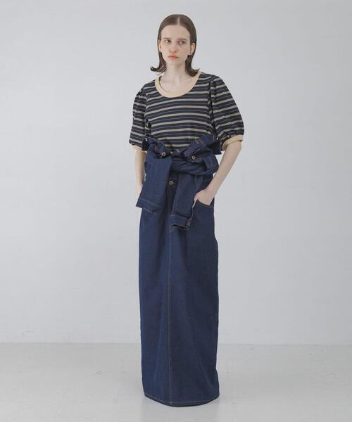 URBAN RESEARCH Sonny Label（アーバンリサーチサニーレーベル）の「マルチボーダーパフスリプルオーバー（Tシャツ/カットソー・レディース・オフホワイト/グレー/ネイビー・FREE）」の18枚目の写真