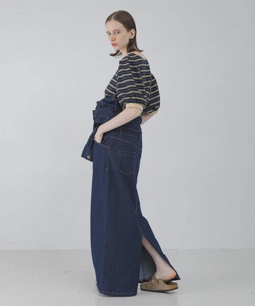 URBAN RESEARCH Sonny Label（アーバンリサーチサニーレーベル）の「マルチボーダーパフスリプルオーバー（Tシャツ/カットソー・レディース・オフホワイト/グレー/ネイビー・FREE）」の17枚目の写真