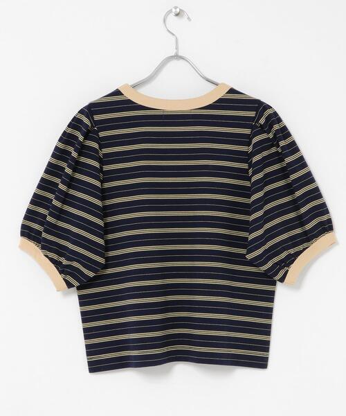 URBAN RESEARCH Sonny Label（アーバンリサーチサニーレーベル）の「マルチボーダーパフスリプルオーバー（Tシャツ/カットソー・レディース・オフホワイト/グレー/ネイビー・FREE）」の4枚目の写真