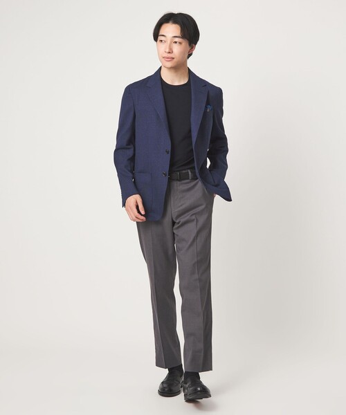 green label relaxing(グリーンレーベルリラクシング)の「ウールナイロン テーラード クルーネック Tシャツ ウールT(Tシャツ/カットソー・メンズ・ダークブラウン/オリーブ/ネイビー/ベージュ・L/S/XL/M)」の6枚目の写真