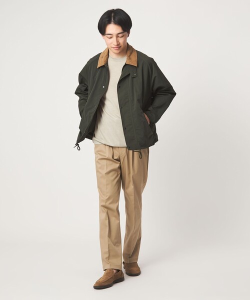 green label relaxing(グリーンレーベルリラクシング)の「ウールナイロン テーラード クルーネック Tシャツ ウールT(Tシャツ/カットソー・メンズ・ダークブラウン/オリーブ/ネイビー/ベージュ・L/S/XL/M)」の8枚目の写真