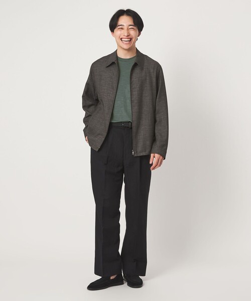 green label relaxing(グリーンレーベルリラクシング)の「ウールナイロン テーラード クルーネック Tシャツ ウールT(Tシャツ/カットソー・メンズ・ダークブラウン/オリーブ/ネイビー/ベージュ・L/S/XL/M)」の12枚目の写真