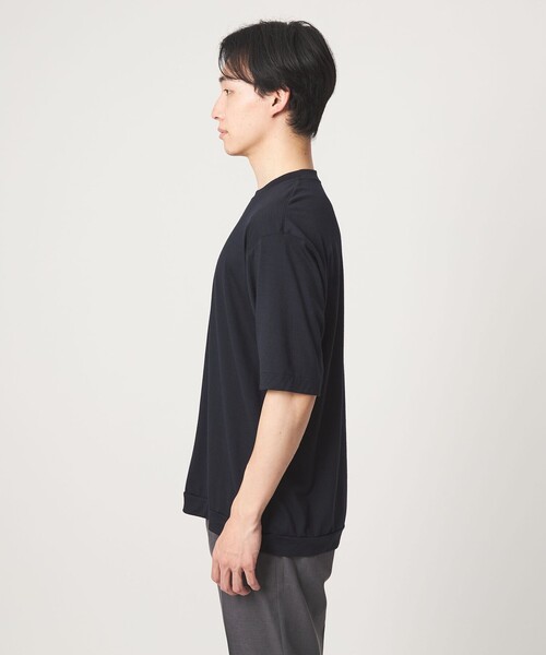 green label relaxing(グリーンレーベルリラクシング)の「ウールナイロン テーラード クルーネック Tシャツ ウールT(Tシャツ/カットソー・メンズ・ダークブラウン/オリーブ/ネイビー/ベージュ・L/S/XL/M)」の14枚目の写真