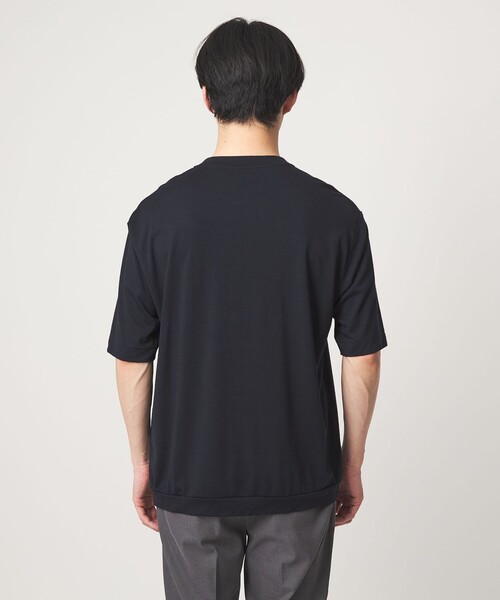 green label relaxing(グリーンレーベルリラクシング)の「ウールナイロン テーラード クルーネック Tシャツ ウールT(Tシャツ/カットソー・メンズ・ダークブラウン/オリーブ/ネイビー/ベージュ・L/S/XL/M)」の15枚目の写真