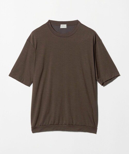 green label relaxing(グリーンレーベルリラクシング)の「ウールナイロン テーラード クルーネック Tシャツ ウールT(Tシャツ/カットソー・メンズ・ダークブラウン/オリーブ/ネイビー/ベージュ・L/S/XL/M)」の16枚目の写真