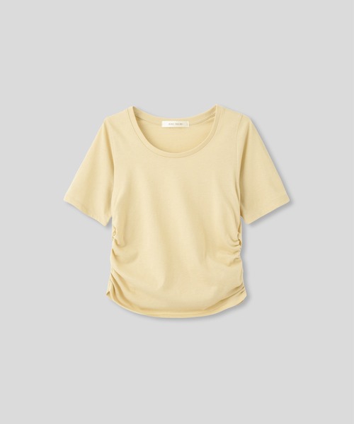 KINO THE KEI(キノザケイ)の「スクープネック サイド ギャザー フィットTEE KINO THE KEI(Tシャツ/カットソー・レディース・ピンク/ホワイト/ブラック/イエロー・フリー)」の22枚目の写真