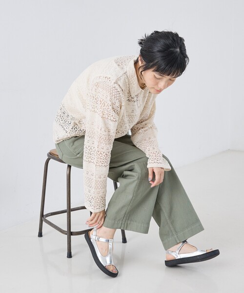 MOHI(モヒ)の「【MOHI/モヒ】Tストラップサンダル(サンダル・レディース・ブラック/シルバー・36/38/37)」の6枚目の写真