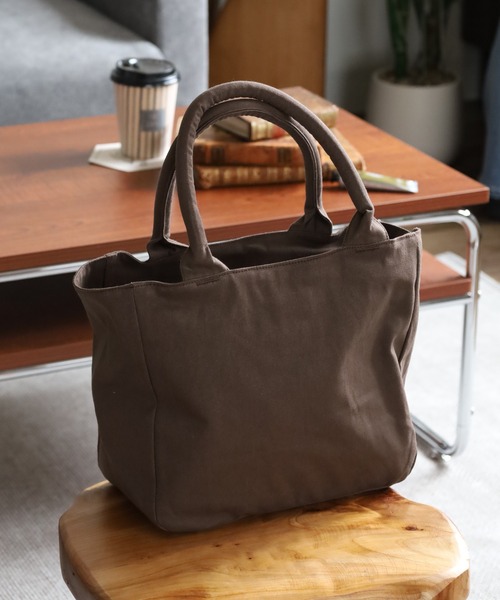 l'atelier Nuuit(アトリエヌイ)の「ライトキャンバス トートバッグ(トートバッグ・レディース・ダークグリーン/ベージュ/ダークグレー/レッド/ブラウン・ONE SIZE)」の8枚目の写真