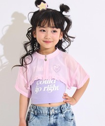 ANAP kids（アナップキッズ）の「裾フリル シアー ショートジャケット × タンクセット（アンサンブル）」
