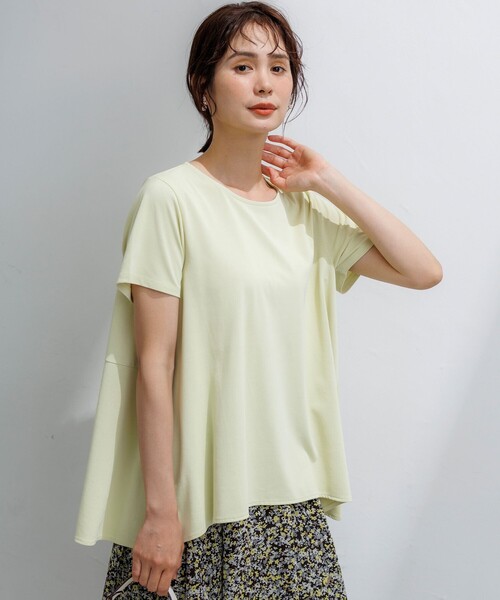 組曲(クミキョク)の「スウェットファンクションジャージー フレアカットソー(Tシャツ/カットソー・レディース・グリーン系/ホワイト系/ネイビー系/ブラウン系・2/3)」の15枚目の写真
