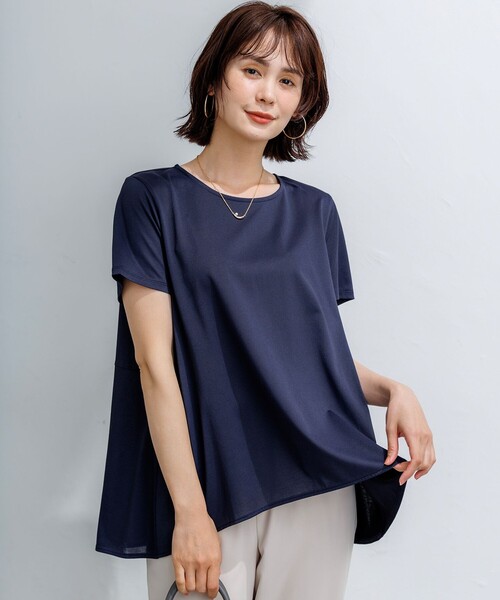 組曲(クミキョク)の「スウェットファンクションジャージー フレアカットソー(Tシャツ/カットソー・レディース・グリーン系/ホワイト系/ネイビー系/ブラウン系・2/3)」の21枚目の写真