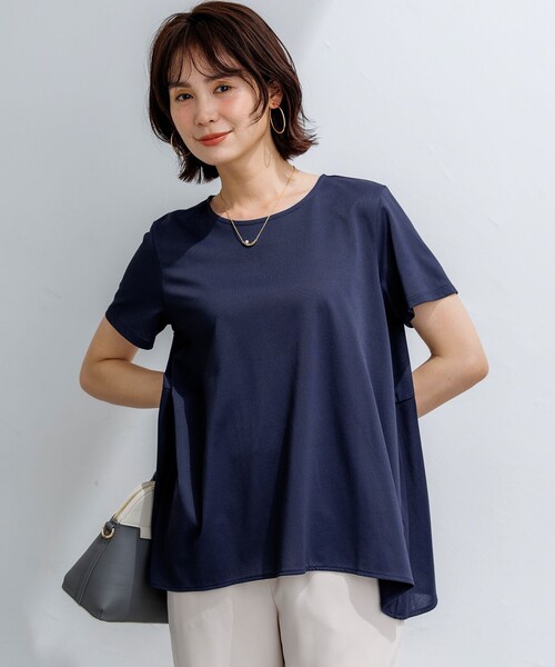 組曲(クミキョク)の「スウェットファンクションジャージー フレアカットソー(Tシャツ/カットソー・レディース・グリーン系/ホワイト系/ネイビー系/ブラウン系・2/3)」の22枚目の写真