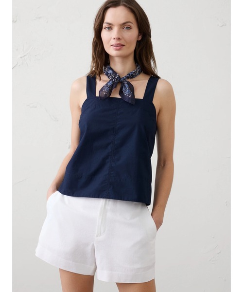 BANANA REPUBLIC FACTORY STORE(バナナリパブリック ファクトリーストア)の「BANANA REPUBLIC FACTORY STORE ボクシー トップステッチ タンクトップ(シャツ/ブラウス・レディース・ブルー/ネイビー・L/M/S/XS)」の1枚目の写真