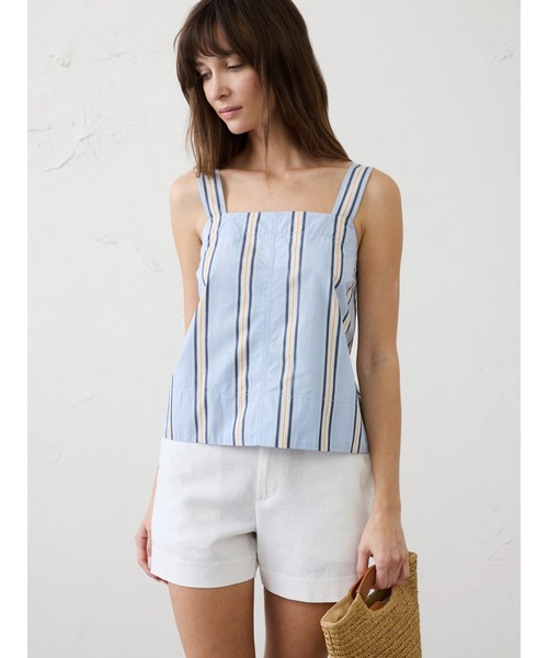 BANANA REPUBLIC FACTORY STORE(バナナリパブリック ファクトリーストア)の「BANANA REPUBLIC FACTORY STORE ボクシー トップステッチ タンクトップ(シャツ/ブラウス・レディース・ブルー/ネイビー・L/M/S/XS)」の2枚目の写真