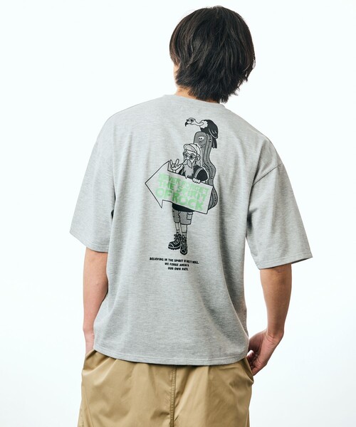 LOVEBITES 特製キャンペーン Mサイズ グレーTシャツ 限定品 限定展開 ビッグシルエット バックプリント Tシャツ/CAMP MAN/キャンプ