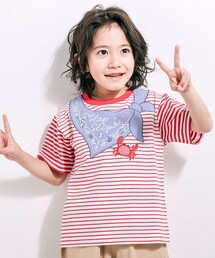SLAP SLIP | 【マリンシリーズ】セーラーカラーパッチボーダーTシャツ(80~130cm)(Tシャツ/カットソー)