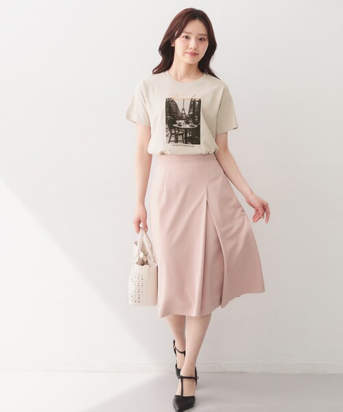 index(インデックス)の「【接触冷感/UVケア】転写箔プリントTシャツ《洗濯機OK》(Tシャツ/カットソー・レディース・オフホワイト/ナチュラル/ブラック/サックスブルー・36/42/44/40/38)」の15枚目の写真