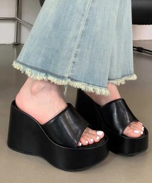 厚底ウェッジソールサンダル