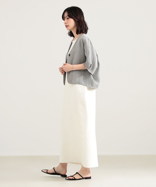 Demi-Luxe BEAMS(デミルクス ビームス)の「ツイード メッシュ タック ジャケット(その他アウター・レディース・ベージュ/グレー・36/38)」の5枚目の写真