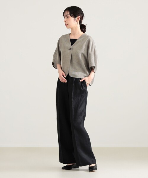 Demi-Luxe BEAMS(デミルクス ビームス)の「ツイード メッシュ タック ジャケット(その他アウター・レディース・ベージュ/グレー・36/38)」の17枚目の写真