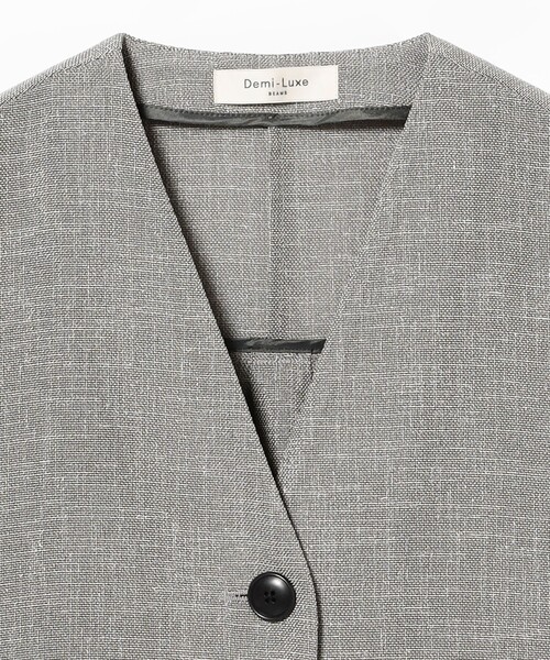 Demi-Luxe BEAMS(デミルクス ビームス)の「ツイード メッシュ タック ジャケット(その他アウター・レディース・ベージュ/グレー・36/38)」の21枚目の写真