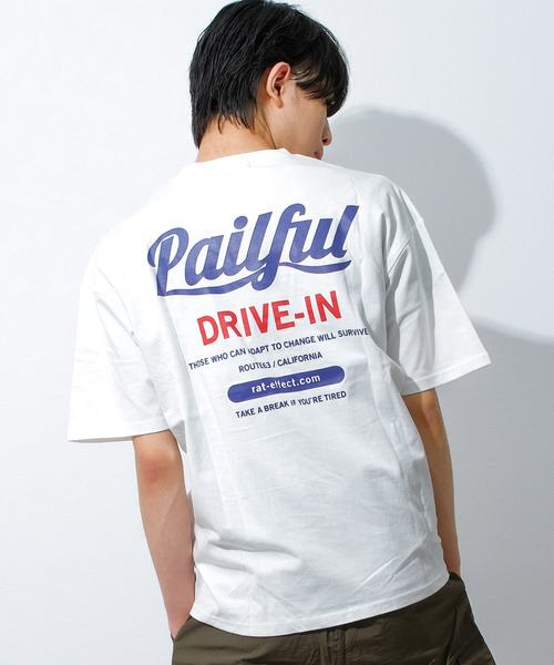 RAT EFFECT(ラットエフェクト)の「OUTDOORオーバーサイズTシャツ(Tシャツ/カットソー・キッズ・オフホワイト/チャコールグレー/カーキ/ブラック/オートミール/ホワイト系その他・130/140/150/160/170)」の1枚目の写真