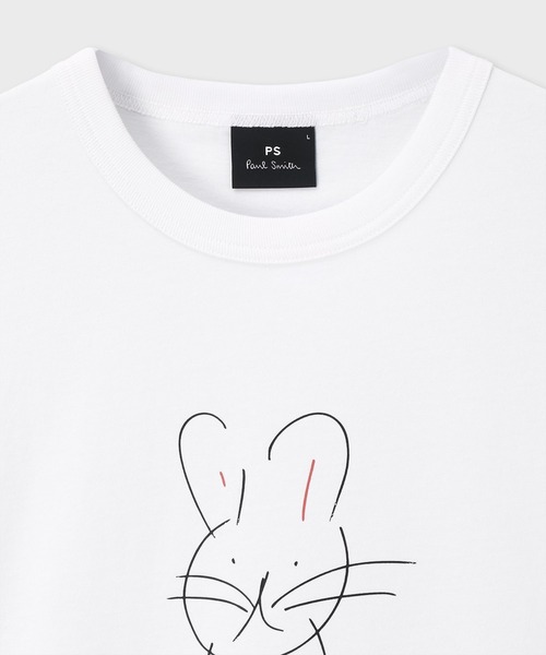 elma様【新品未使用】paulsmith カットソー ポールズピープルホワイト Drawn by Paul 'Rabbit' Tシャツ / 162701 220X（Tシャツ/カットソー