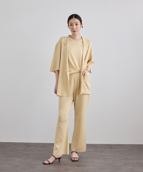 SALON adam et rope'（サロン アダム エ ロペ）の「クールニットエフォートレスパンツ / セットアップ対応（その他パンツ・レディース・キナリ/ブラック・FREE）」の13枚目の写真