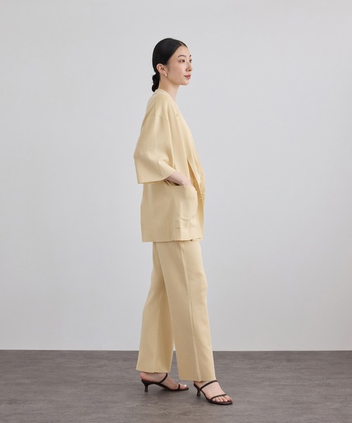 SALON adam et rope'（サロン アダム エ ロペ）の「クールニットエフォートレスパンツ / セットアップ対応（その他パンツ・レディース・キナリ/ブラック・FREE）」の14枚目の写真