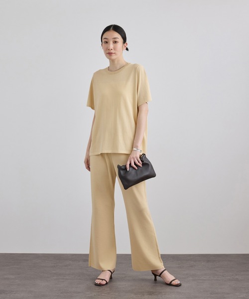 SALON adam et rope'（サロン アダム エ ロペ）の「クールニットエフォートレスパンツ / セットアップ対応（その他パンツ・レディース・キナリ/ブラック・FREE）」の15枚目の写真