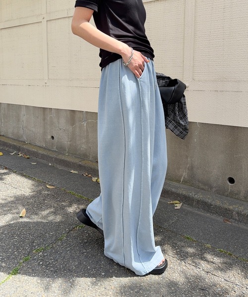 meilmada(メイルマダ)の「サイド切替スウェットパンツ(スウェットパンツ・レディース・アイボリー/チャコールグレー/ブルー・FREE)」の15枚目の写真