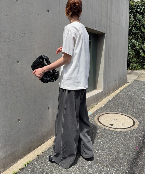 meilmada(メイルマダ)の「サイド切替スウェットパンツ(スウェットパンツ・レディース・アイボリー/チャコールグレー/ブルー・FREE)」の9枚目の写真