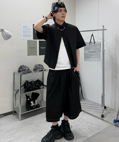 Figments(フィグメンツ)の「ブローチチェーンシャツ(シャツ/ブラウス・レディース・ブラック/ホワイト・FREE)」の16枚目の写真