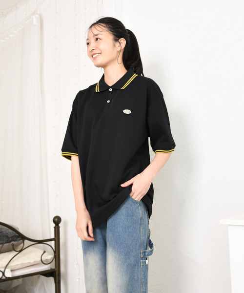 Dickies(ディッキーズ)の「【neos】GENUINE DICKIES ジェニュイン ディッキーズ ワンポイント 刺繍 ワッペン ルーズシルエット ポロシャツ 吸水速乾 ビッグシルエット ユニセックス(ポロシャツ・レディース・グリーン/ホワイト/ブラック/キャメル・X-LARGE/LARGE/MEDIUM)」の9枚目の写真