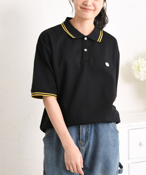 Dickies(ディッキーズ)の「【neos】GENUINE DICKIES ジェニュイン ディッキーズ ワンポイント 刺繍 ワッペン ルーズシルエット ポロシャツ 吸水速乾 ビッグシルエット ユニセックス(ポロシャツ・レディース・グリーン/ホワイト/ブラック/キャメル・X-LARGE/LARGE/MEDIUM)」の6枚目の写真