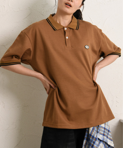 Dickies(ディッキーズ)の「【neos】GENUINE DICKIES ジェニュイン ディッキーズ ワンポイント 刺繍 ワッペン ルーズシルエット ポロシャツ 吸水速乾 ビッグシルエット ユニセックス(ポロシャツ・レディース・グリーン/ホワイト/ブラック/キャメル・X-LARGE/LARGE/MEDIUM)」の16枚目の写真