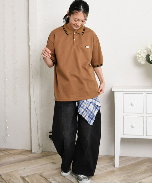 Dickies(ディッキーズ)の「【neos】GENUINE DICKIES ジェニュイン ディッキーズ ワンポイント 刺繍 ワッペン ルーズシルエット ポロシャツ 吸水速乾 ビッグシルエット ユニセックス(ポロシャツ・レディース・グリーン/ホワイト/ブラック/キャメル・X-LARGE/LARGE/MEDIUM)」の17枚目の写真