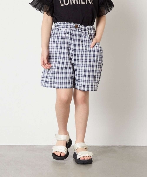 a.v.v（アーヴェヴェ）の「[120-160]【セットアップ可能】タックショートパンツ（その他パンツ・キッズ・ミント/ネイビー・120/130/150/140/160）」の13枚目の写真