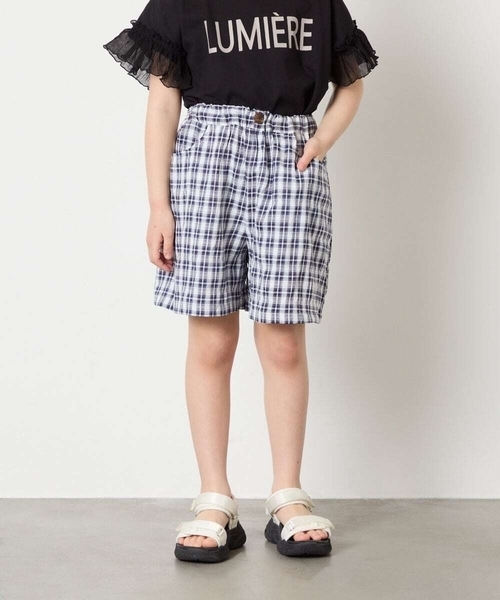 a.v.v（アーヴェヴェ）の「[120-160]【セットアップ可能】タックショートパンツ（その他パンツ・キッズ・ミント/ネイビー・120/130/150/140/160）」の14枚目の写真