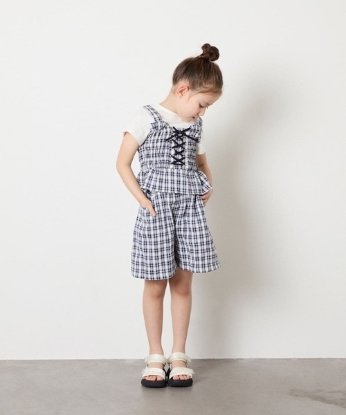 a.v.v（アーヴェヴェ）の「[120-160]【セットアップ可能】タックショートパンツ（その他パンツ・キッズ・ミント/ネイビー・120/130/150/140/160）」の20枚目の写真