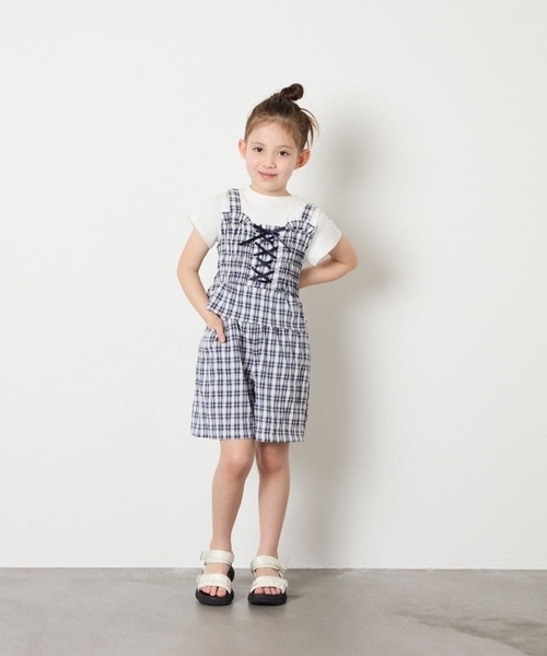 a.v.v（アーヴェヴェ）の「[120-160]【セットアップ可能】タックショートパンツ（その他パンツ・キッズ・ミント/ネイビー・120/130/150/140/160）」の22枚目の写真