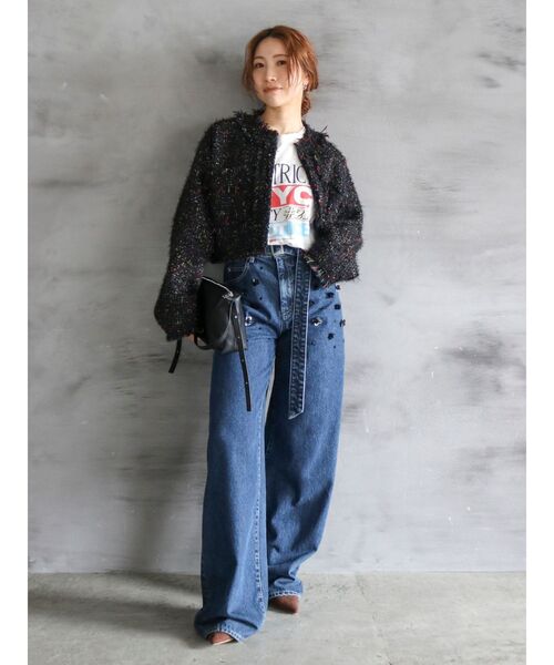 Ungrid(アングリッド)の「ロゴアソートハーフスリーブTee(Tシャツ/カットソー・レディース・パープル/オレンジ/チャコールグレー/オフホワイト・FREE)」の15枚目の写真