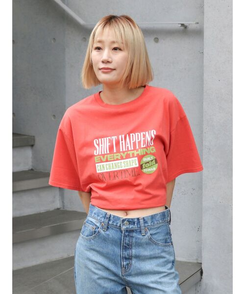 Ungrid(アングリッド)の「ロゴアソートハーフスリーブTee(Tシャツ/カットソー・レディース・パープル/オレンジ/チャコールグレー/オフホワイト・FREE)」の21枚目の写真