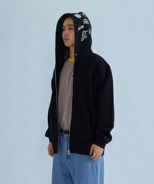 SILAS(サイラス)の「ARCHIVE MASHUP HOODED ZIP SWEATSHIRT(パーカー・メンズ・アッシュ/ブラック/ネイビー・M/XL/L)」の2枚目の写真