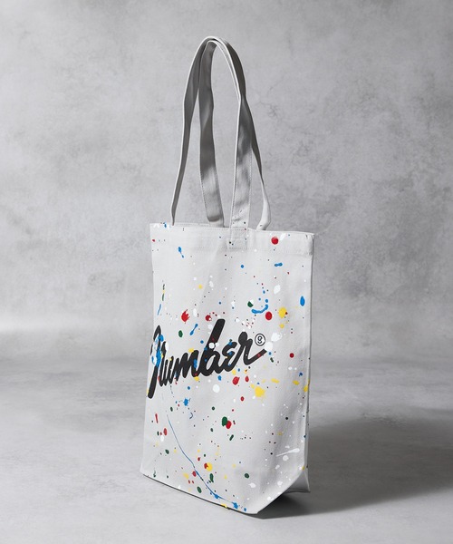 HAND PAINTED Number⑨ CANVAS TOTE BAG / ハンドペイント