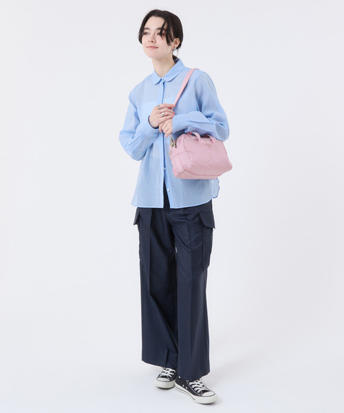 LeSportsac（レスポートサック）の「SMALL UPTOWN SATCHEL ソフトモーブC（ショルダーバッグ・レディース・ピンク・FREE）」の3枚目の写真